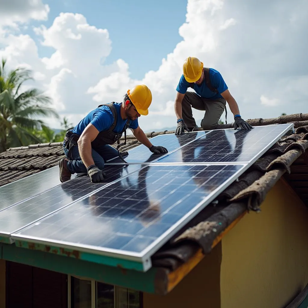Instalación de paneles solares en Colombia